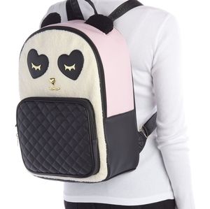 BETSEY johnson black & white panda bradley animal backpack